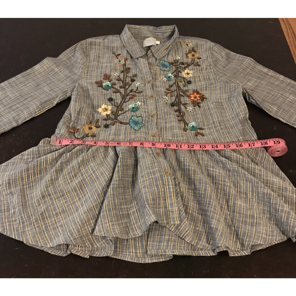 Anthropologie HD in Paris Ella Embroidered Sequin Peplum Top - Size Small - Picture 11 of 14